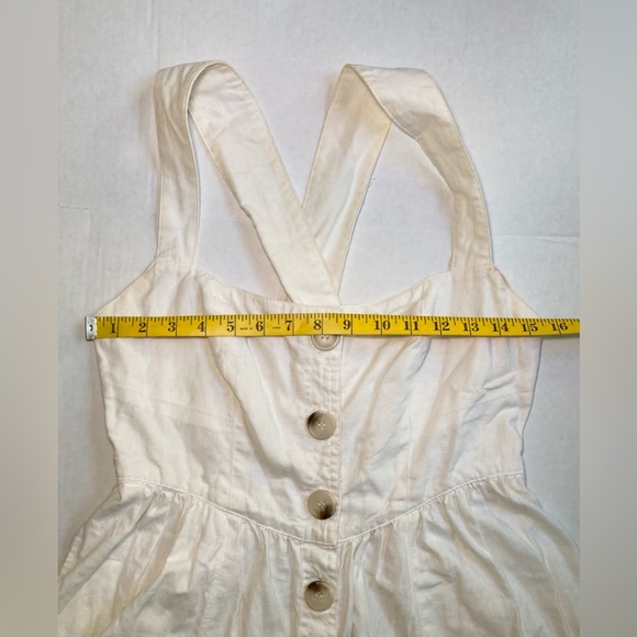 Free People 🟣 GUC Size 6 Carolina White Button-Up Mini Dress **note - Picture 11 of 16